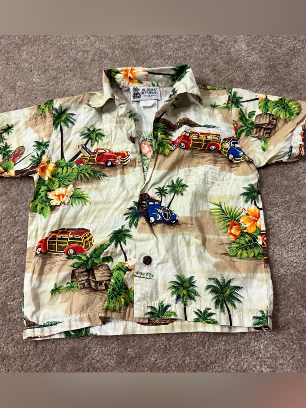 Island Republic Kids Tropical Button-Down Shirt - Multi-Color